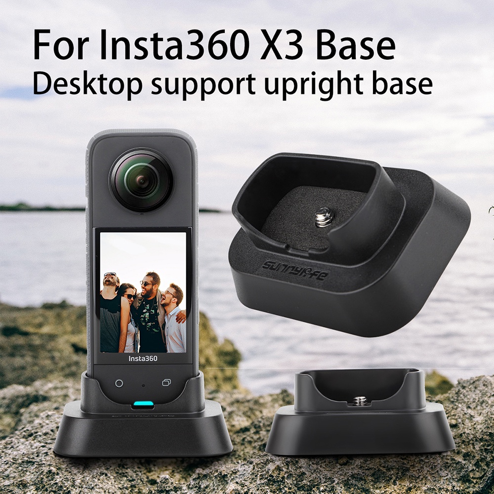 For Insta360 X3 Base Panorama Camera Desktop Support Vertical Base For ...