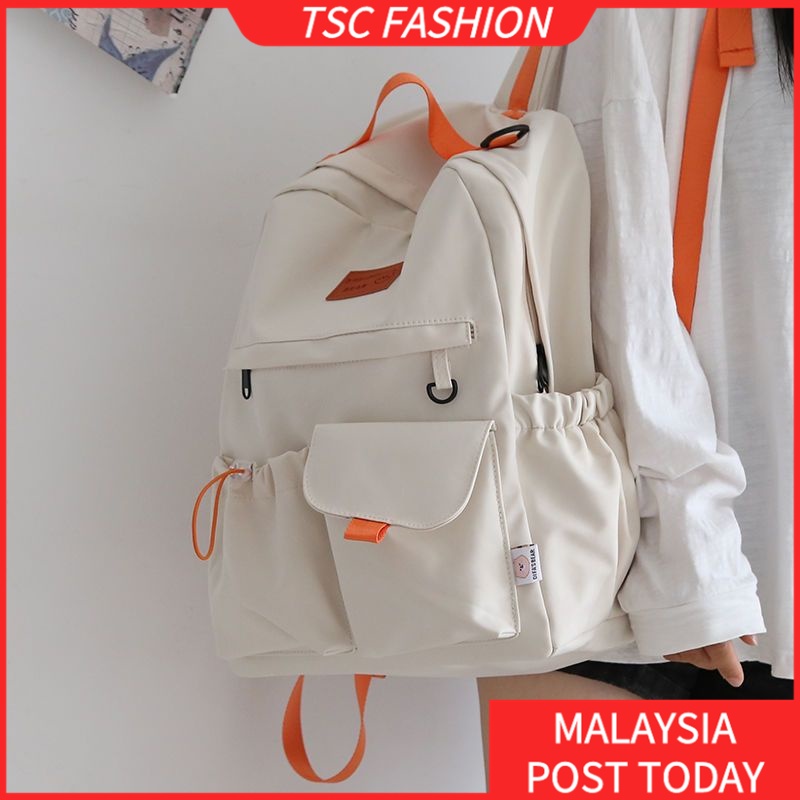 Japanese Contrast Backpack Korean Version of Ins Style Large Capacity ...