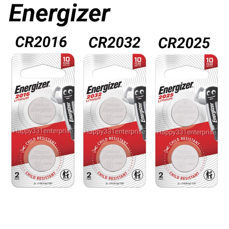 Genuine Energizer CR2032 CR2016 CR2025 Lithium Battery Button Battery ...