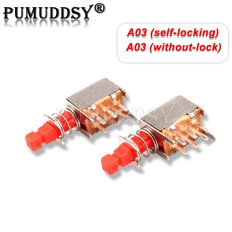 10PCS Directly Key Switch PS-22F03 A03 Self-locking/Unlocking Push ...