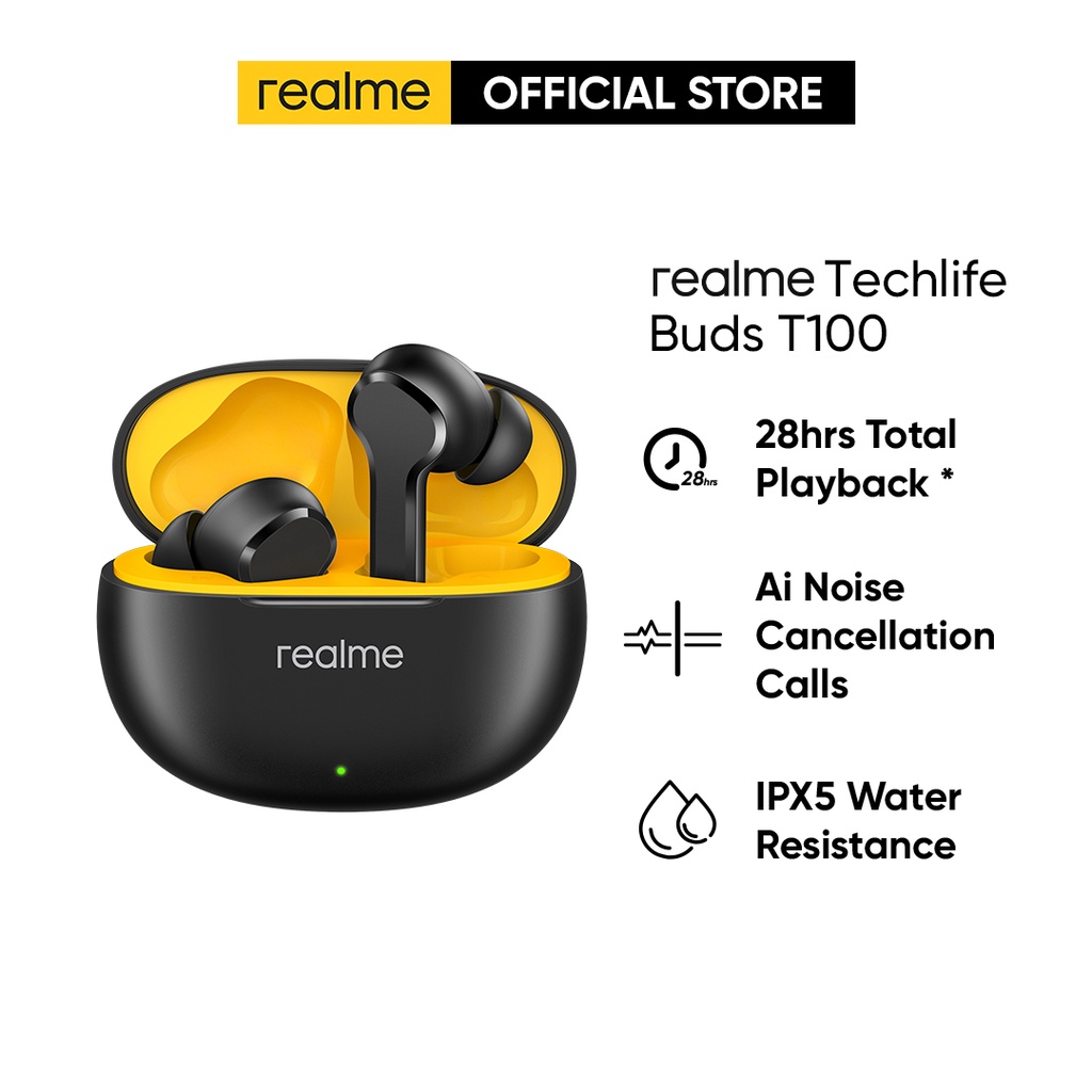 realme-techlife-buds-t100-28-hours-total-playback-ai-noise-cancellation