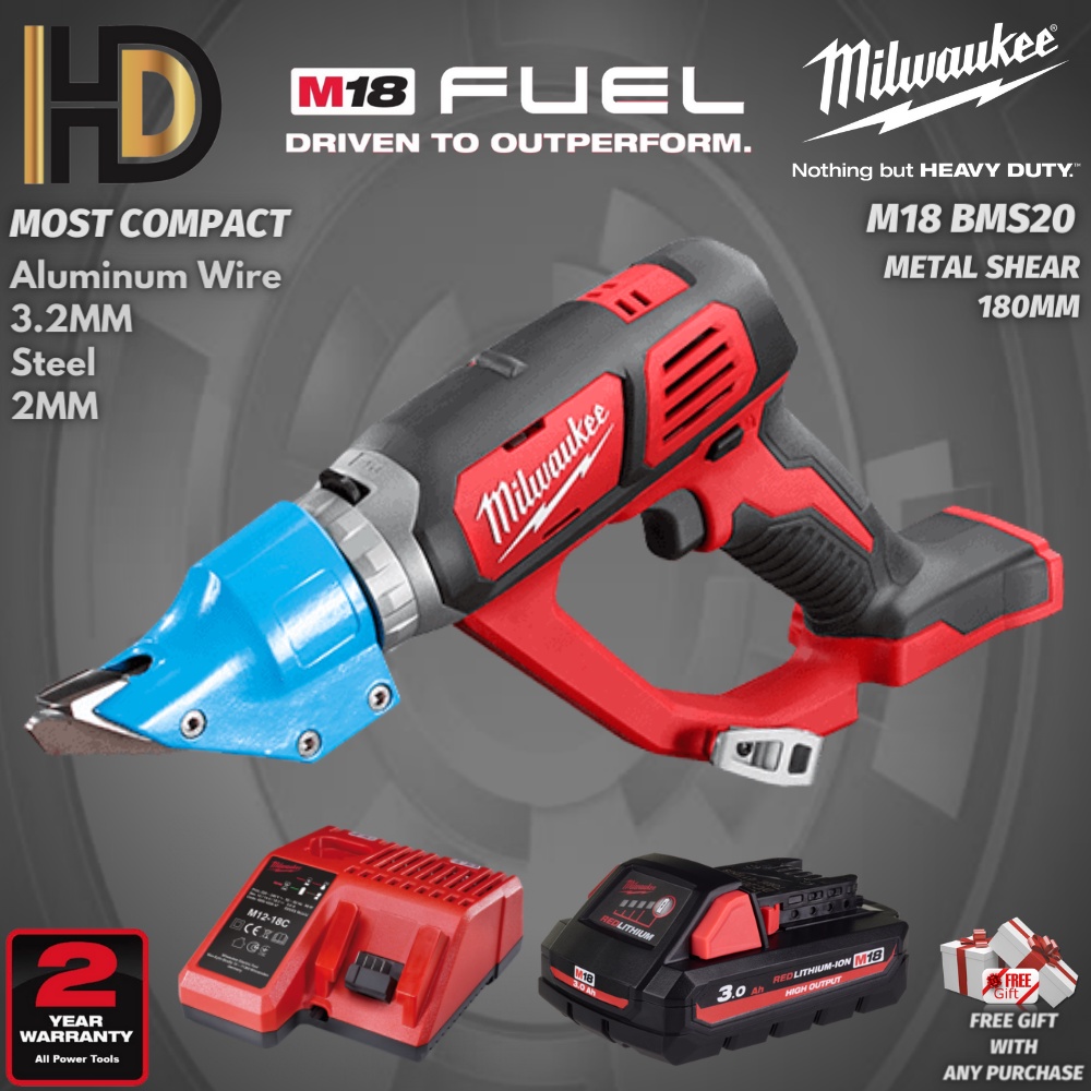 Milwaukee M18 BMS20 180MM Metal Shear / High Performance / Most Compact Metal Shear Shopee