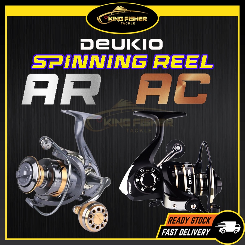 KFT DEUKIO AC AR Spinning Reel Fishing Reel Mesin Pancing Mancing Reel The  Best Spinning Reel Metal SIze 2000-7000