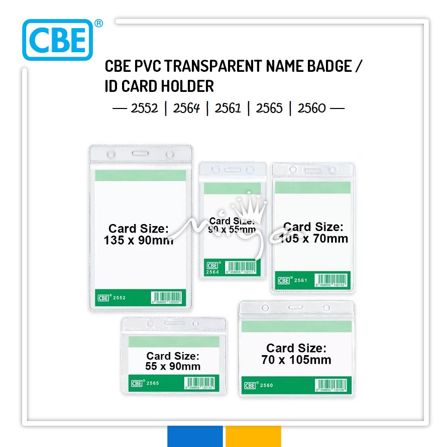 CBE PVC Name Badge / ID Card Holder | Shopee Malaysia