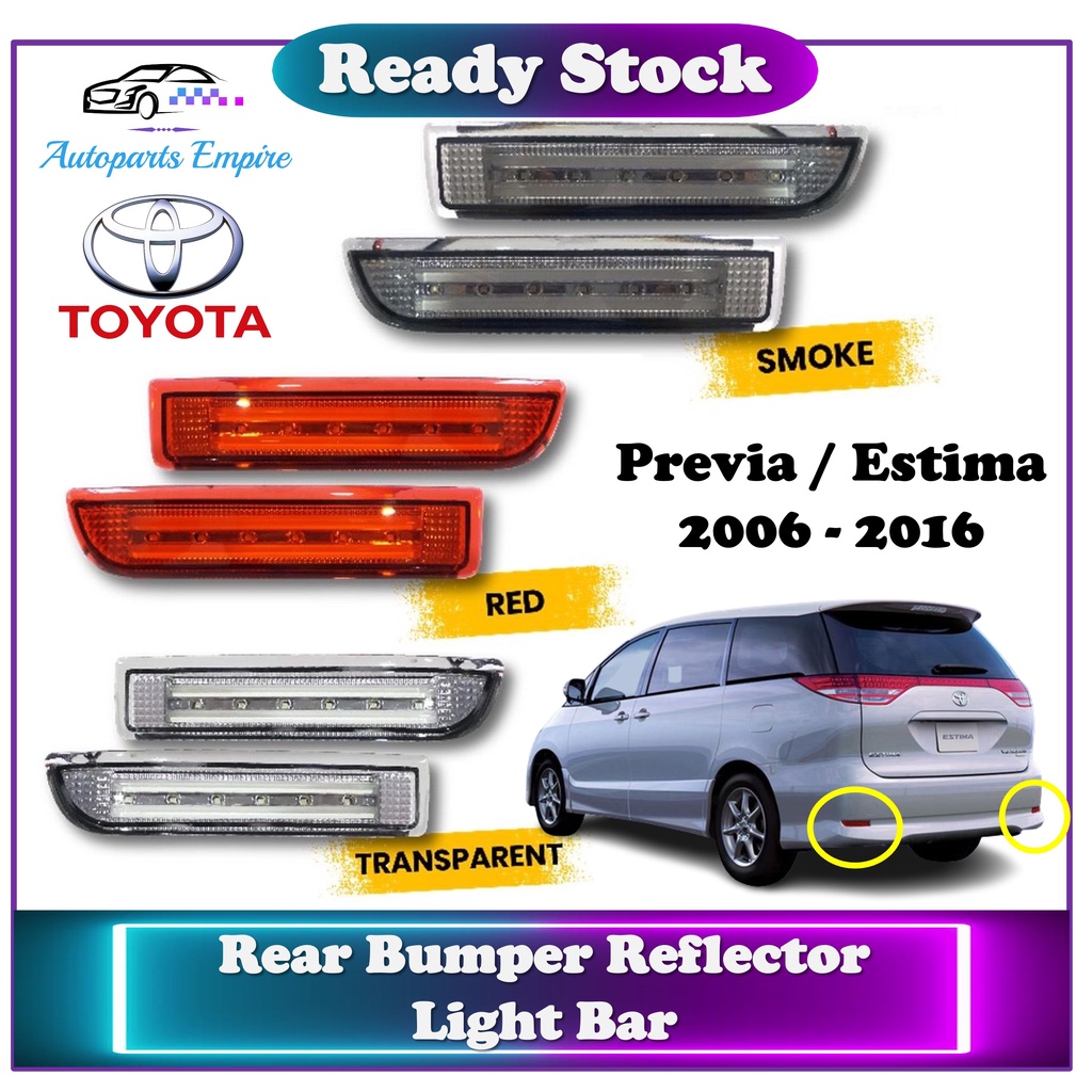 Toyota Previa / Estima 】 Rear Bumper Reflector Light Bar - Safety ...