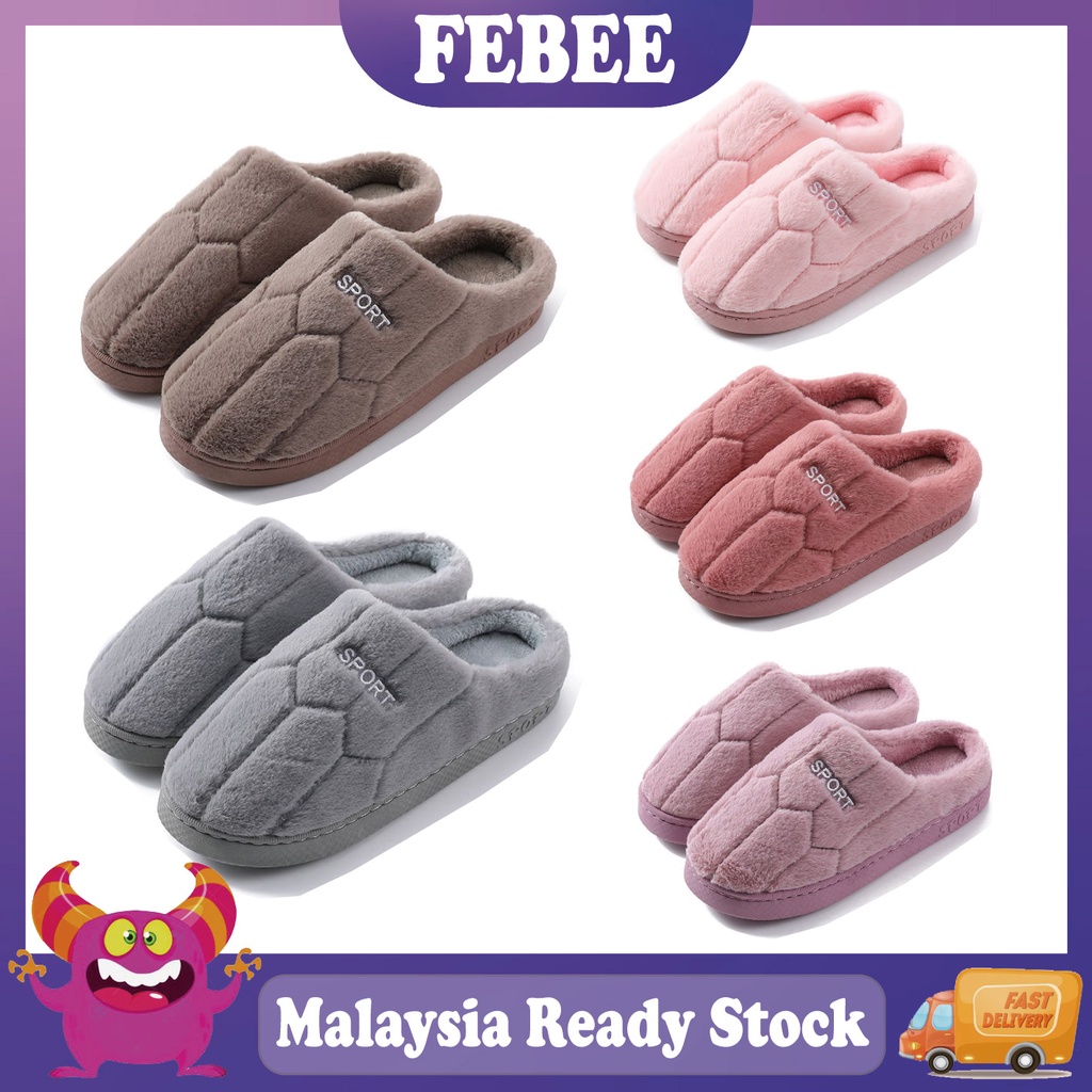 READY STOCK💜FEBEE Women Winter Cotton Slipper House Office Bedroom ...