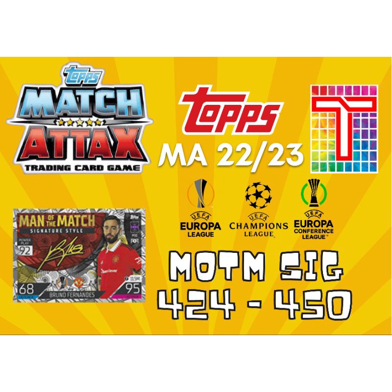 Topps Match Attax 22/23 Man Of The Match Signature Style Cards Shopee Malaysia
