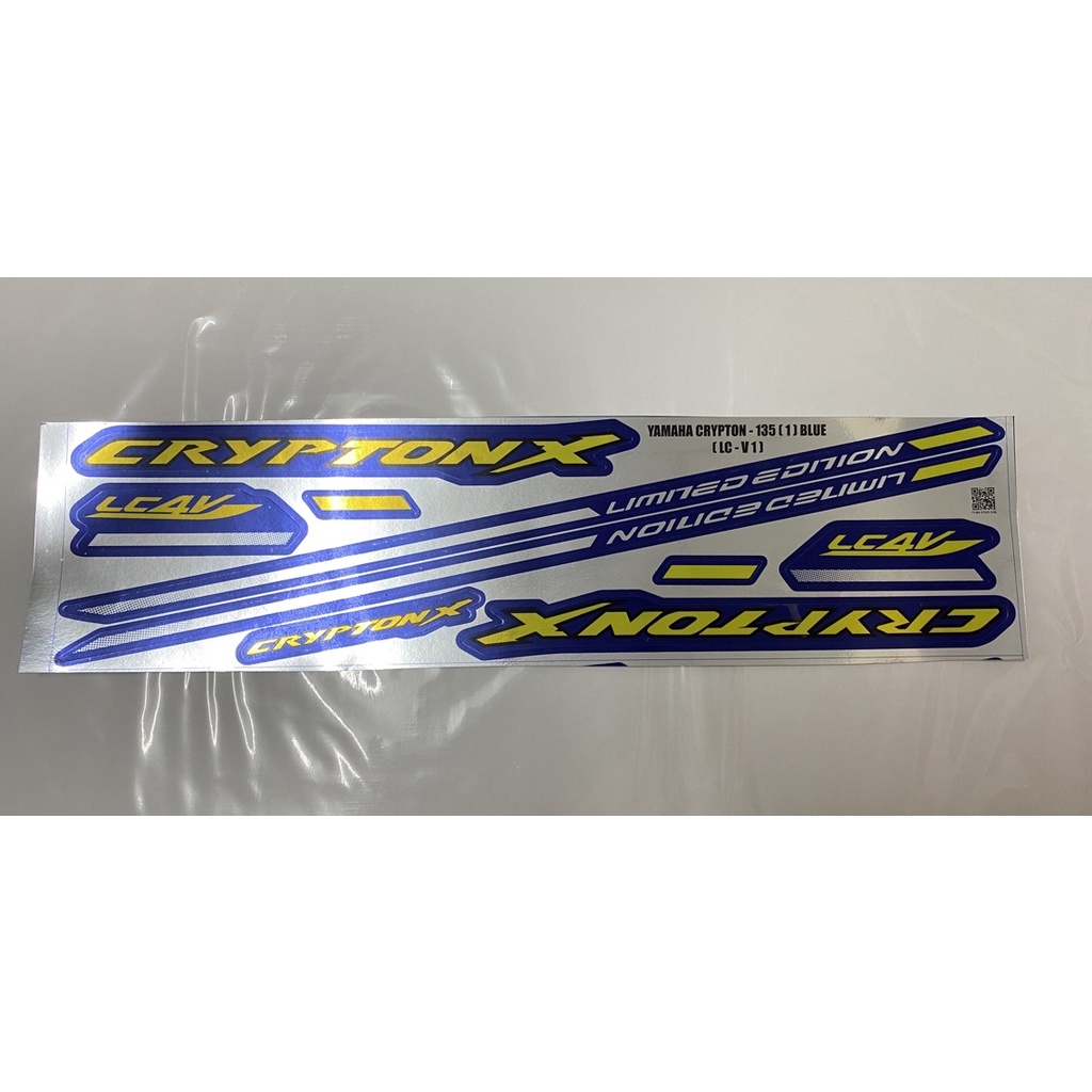 Yamaha lc135 v1 body sticker cypton X- blue crypton | Shopee Malaysia