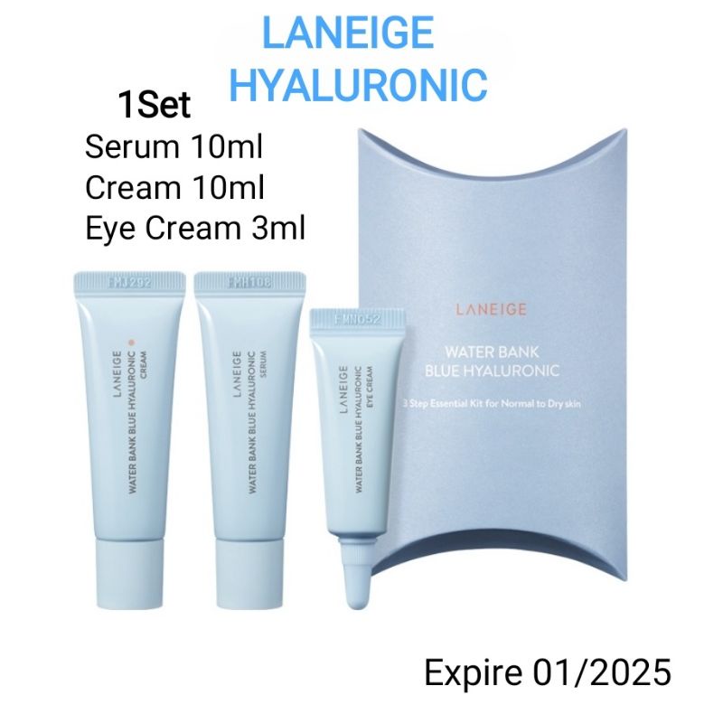 LANEIGE WATER BANK BLUE HYALURONIC SERUM/CREAM 10ML | Shopee Malaysia