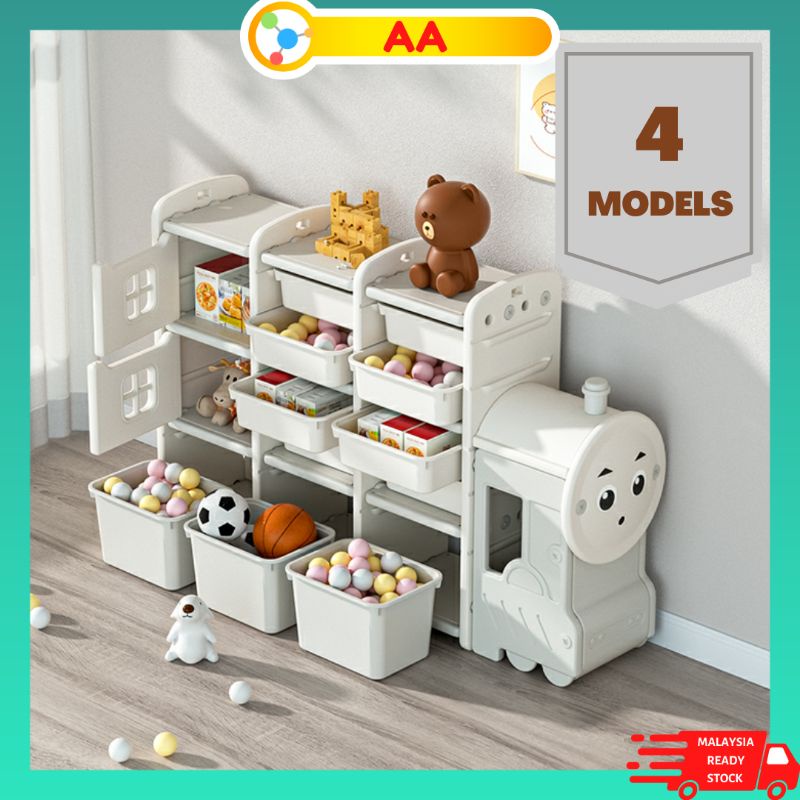 Kids toy storage organizer / children toy storage rack book storage ...