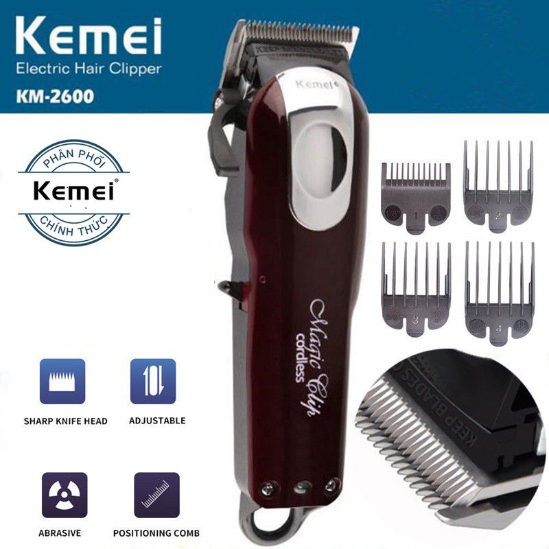 Kemei 2600 Electric Hair Clipper Trimmer Razor Powerful Wireless