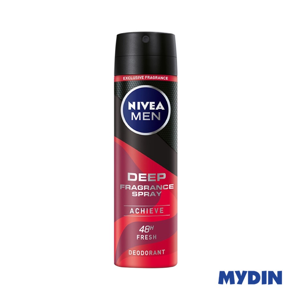 Nivea Men Deep Fragrance Achieve Deodorant Spray (150ml) | Shopee Malaysia