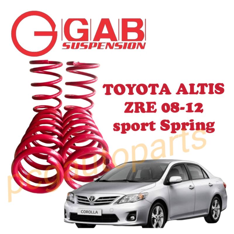 Original GAB Sport Spring Toyota Altis ZZE121 ZZE122,Altis ZRE141 ...