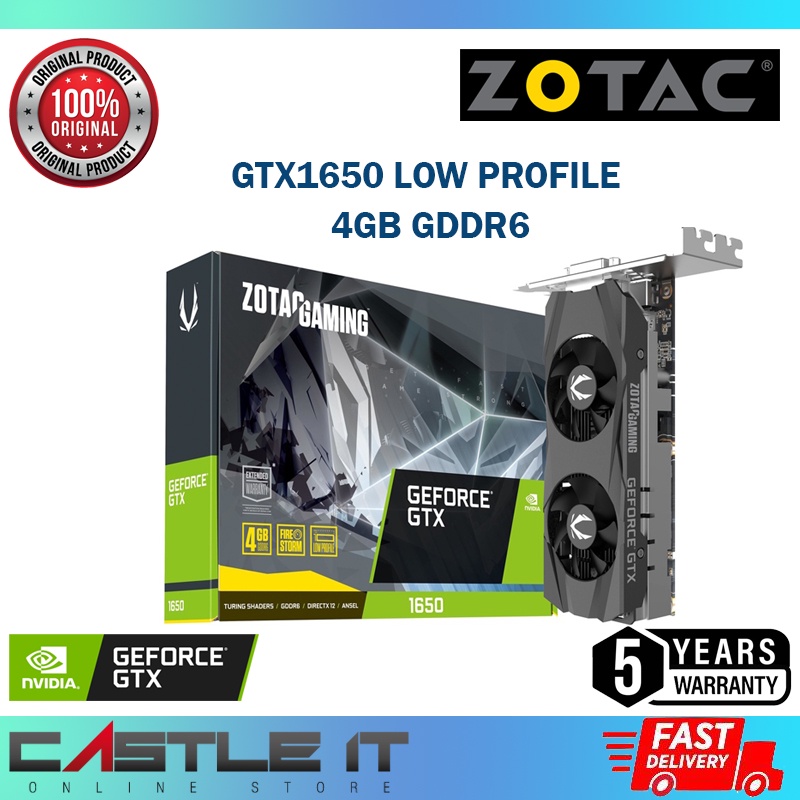 Zotac GTX 1650 LOW PROFILE 4GB GDDR6 ( ZT-T16520H-10L ) Grahpic
