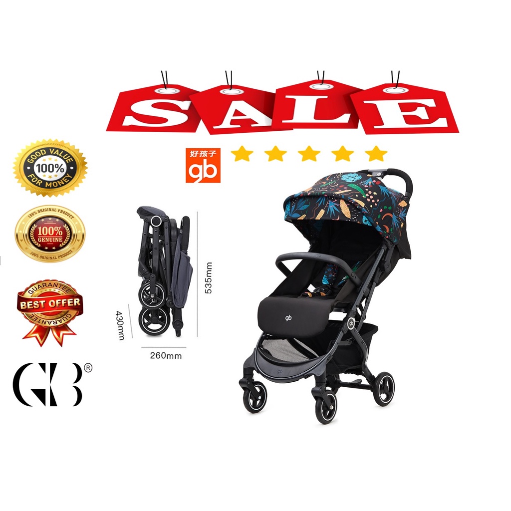 GB-STORE [100% ORIGINAL] gb stroller WEE tropical leaves D628 full ...