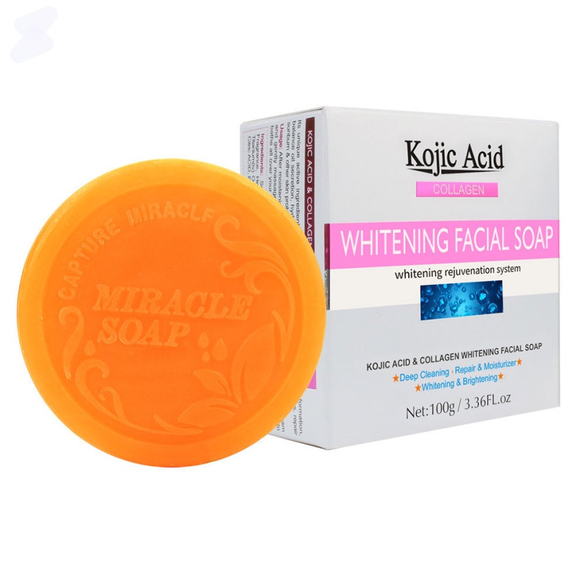 Kojic Acid Collagen Whitening Facial Soap Deep Clean Lightening Dark