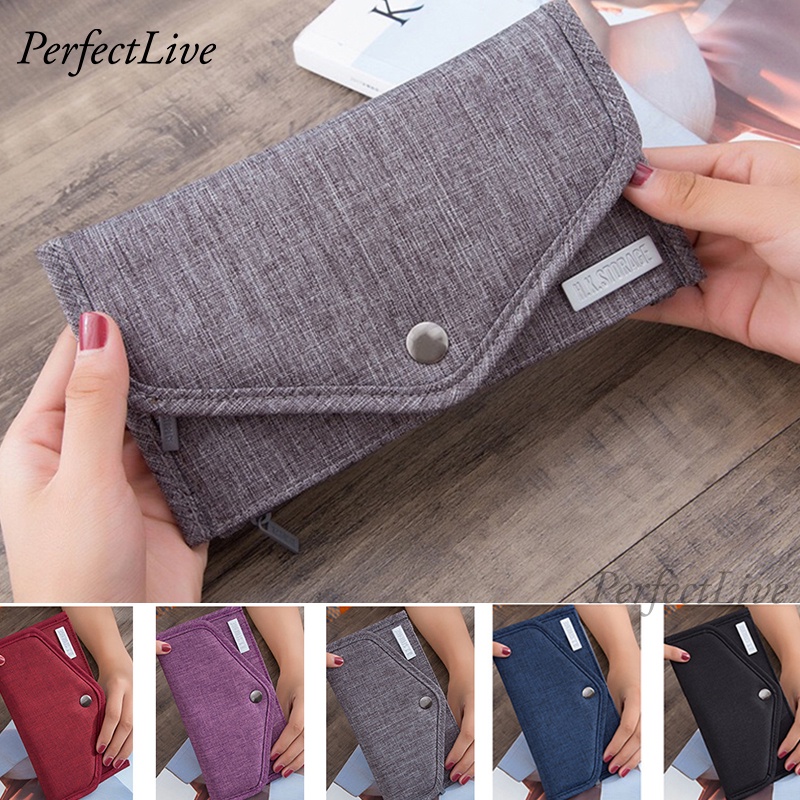 Perfect Anti Theft Passport Holder RFID Card Blocking Wallet Safe Flat