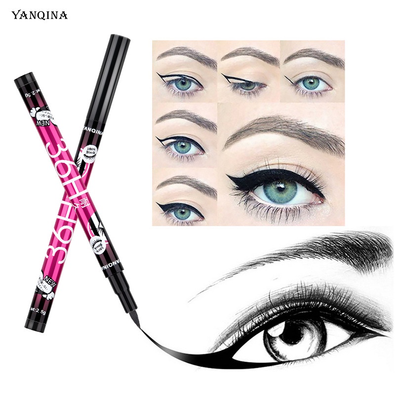 1pc Yanqina 36h Makeup Black Liquid Eyeliner Waterproof Eye Liner Pencil Pen Shopee Malaysia 