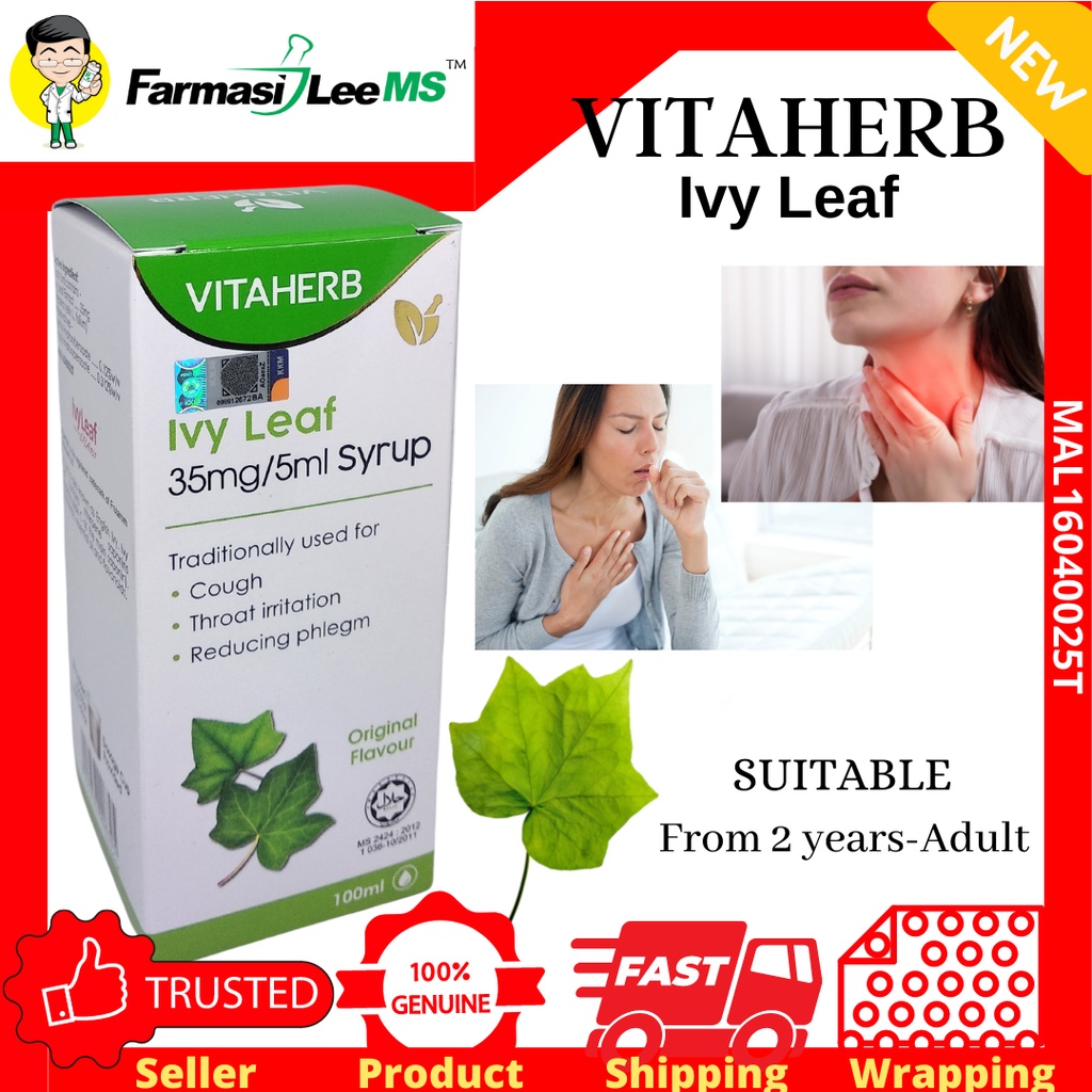 Vitaherb Ivy Leaf Syrup 100ml (Exp 09/2026) | Shopee Malaysia