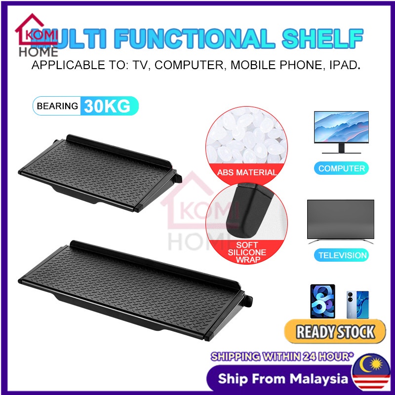 Punch Free Computer Monitor Storage Rack Plastic TV Set-top Box Screen ...