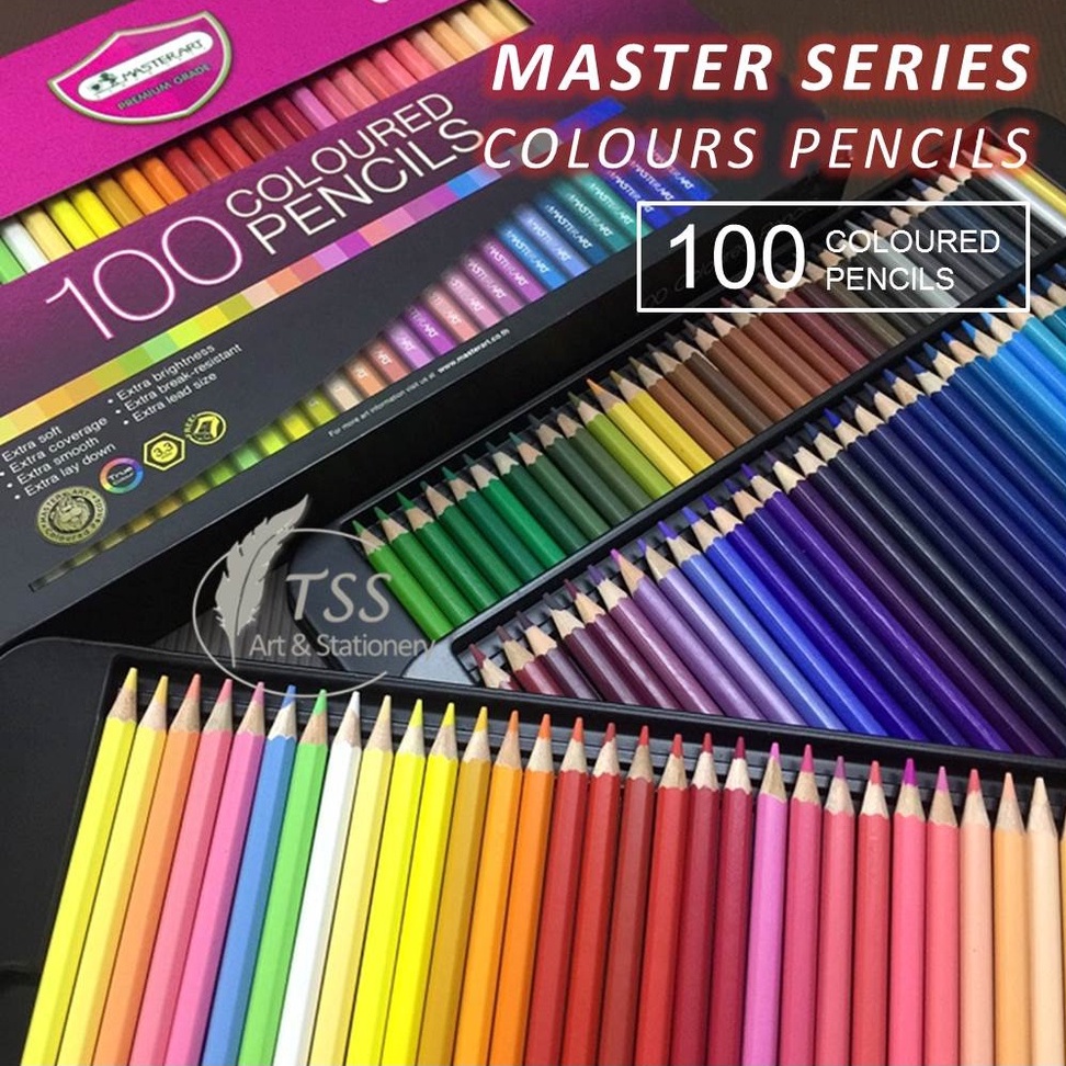 Master Art 100 Colours Master Series Coloured Pencils Set Artist