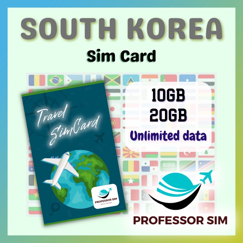 South Korea Travel Sim Card 10GB / 20GB Unlimited Data Shopee Malaysia