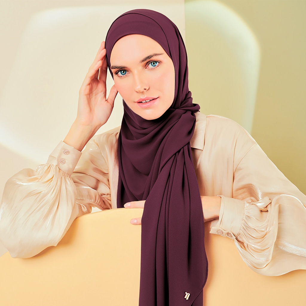 naelofar long chiffon shawl