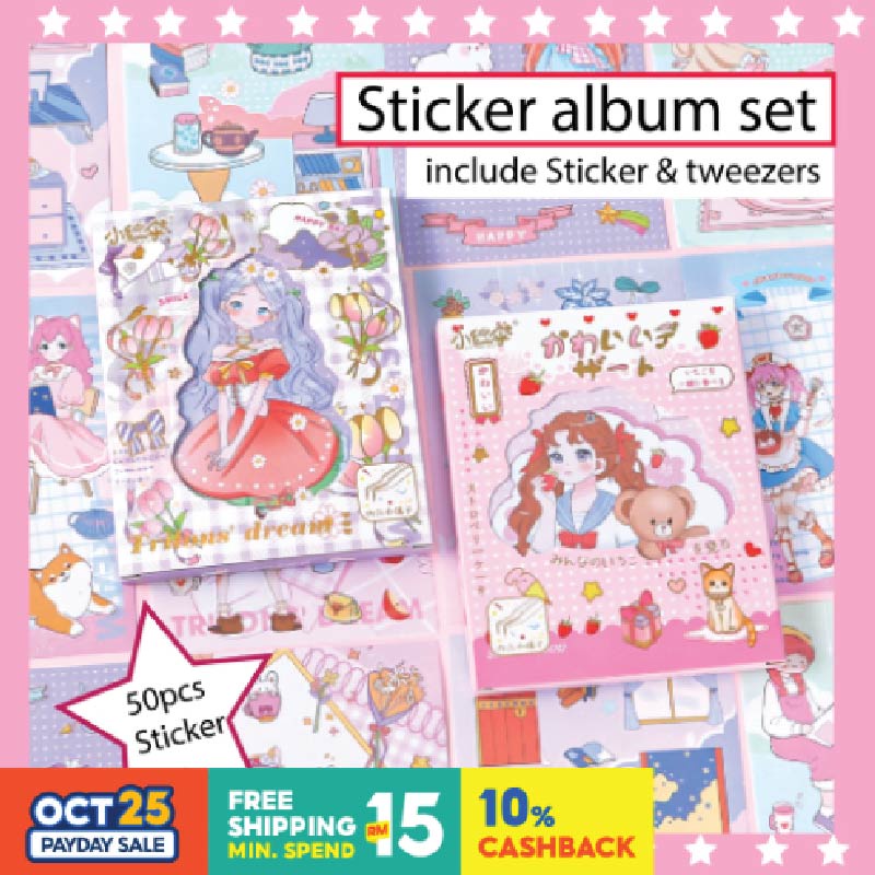 50pcs Sticker Book Tape Sticker Storage Book Journal Sticker Collection ...