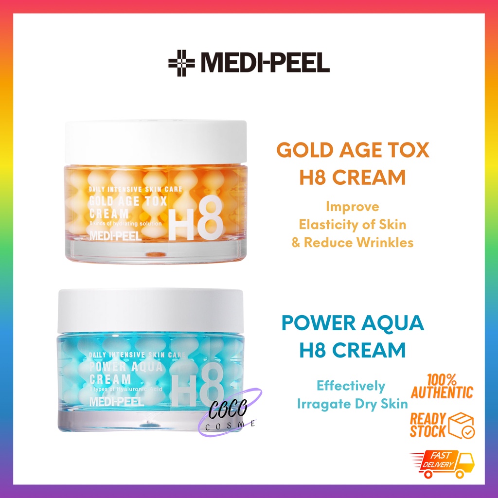 MEDI-PEEL H8 Power Aqua Cream 50ml | H8 Gold Age Tox Cream 50ml ...