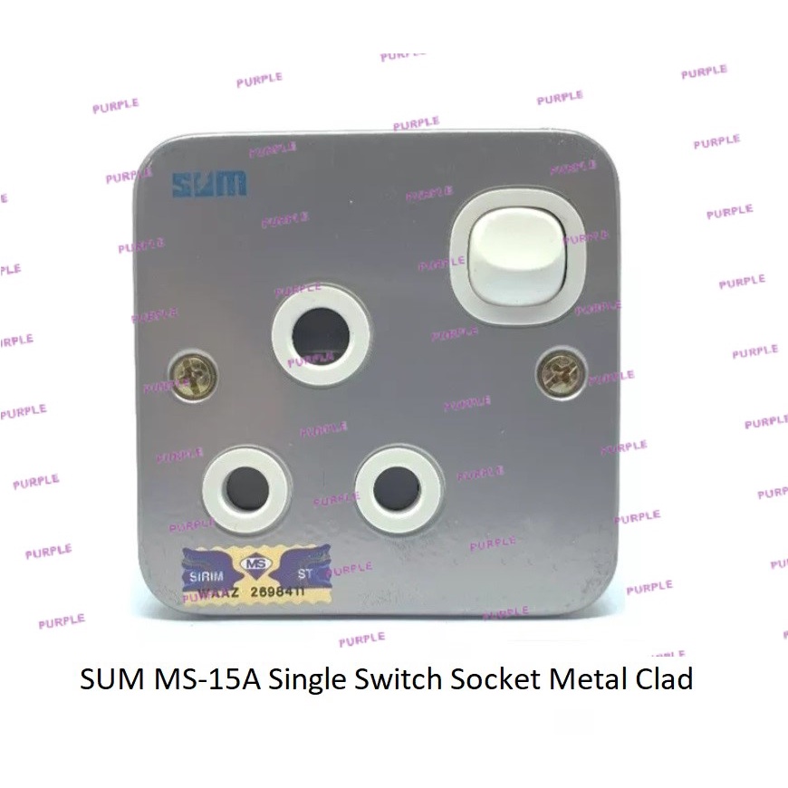 SUM Metal Clad Switched Socket WITH Sirim Approved & JKR | Shopee Malaysia