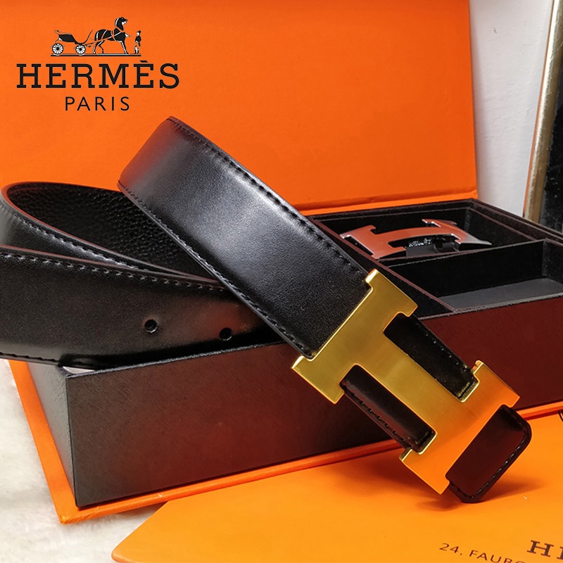 【Ready Stock】Original Herm100 Belt Luxury Brand Classic H Buckle Belt