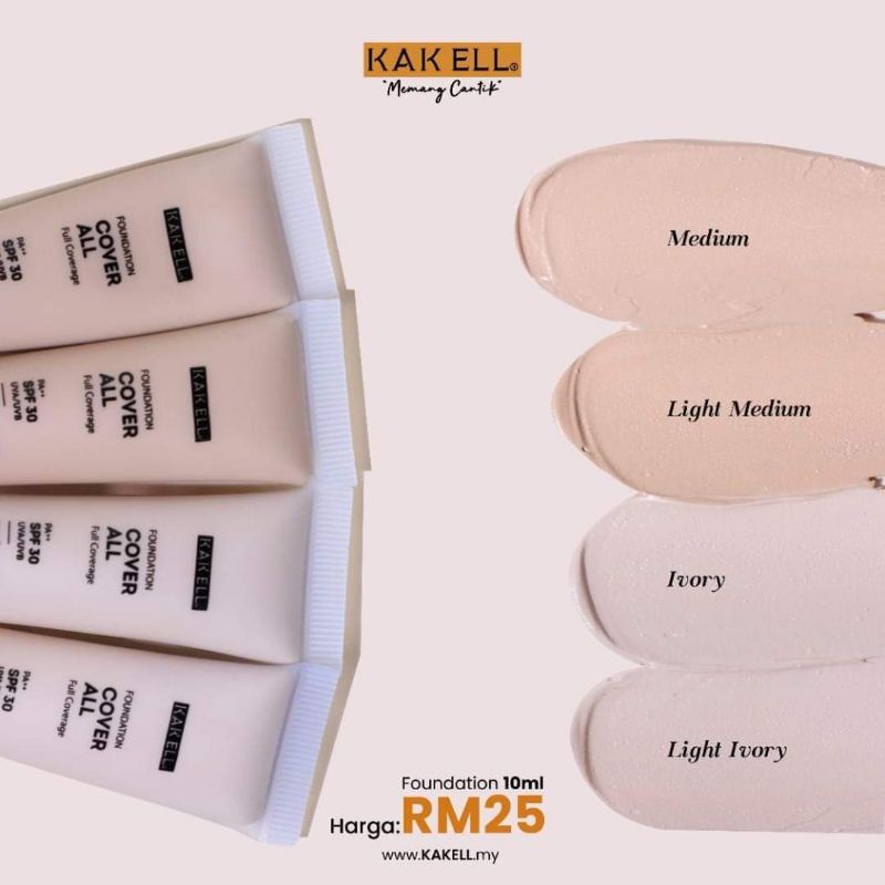 Cover All Foundation Kak Ell Shopee Malaysia