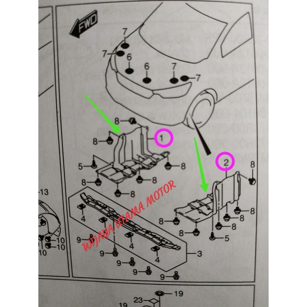 MESIN Front Lower engine cover For suzuki all new ertiga / ertiga XL7