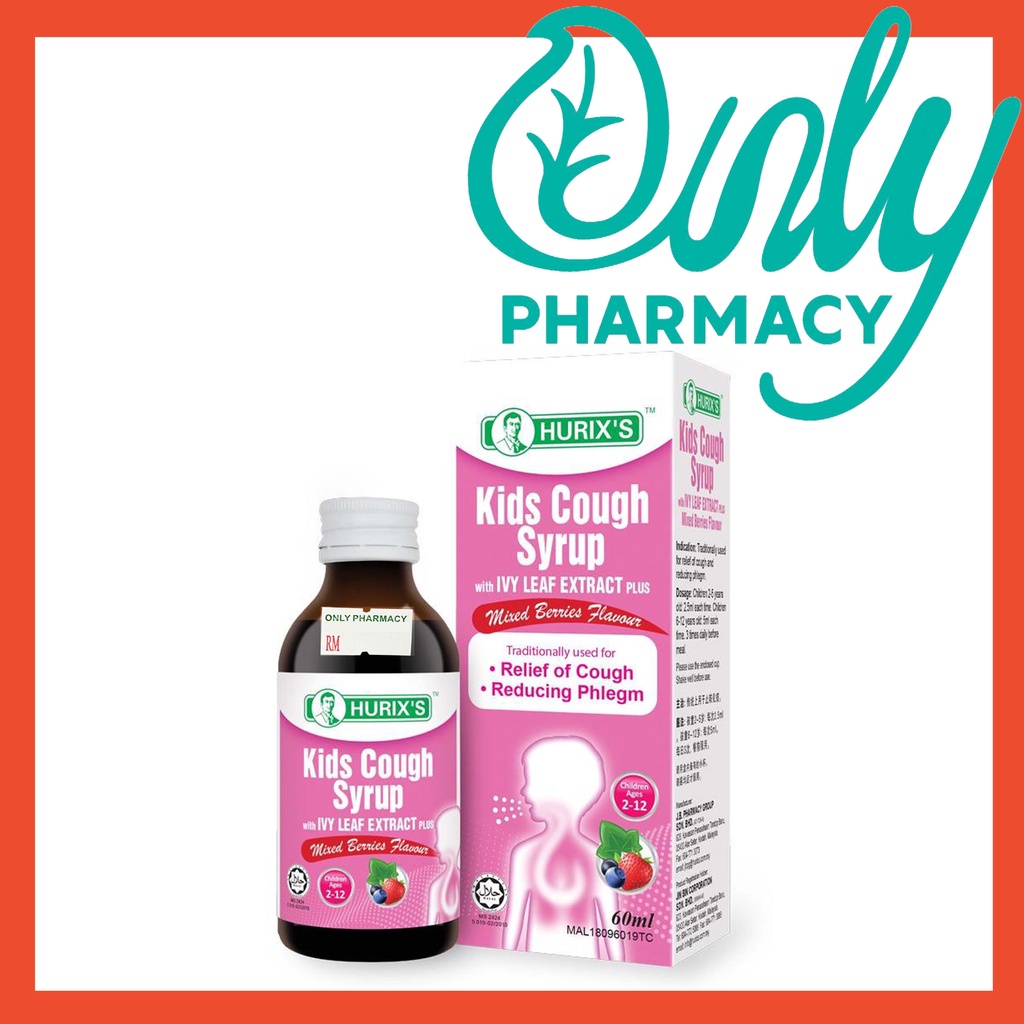 Hurix's Kids Cough Syrup with Ivy Leaf Extract Plus 60ml | Shopee Malaysia