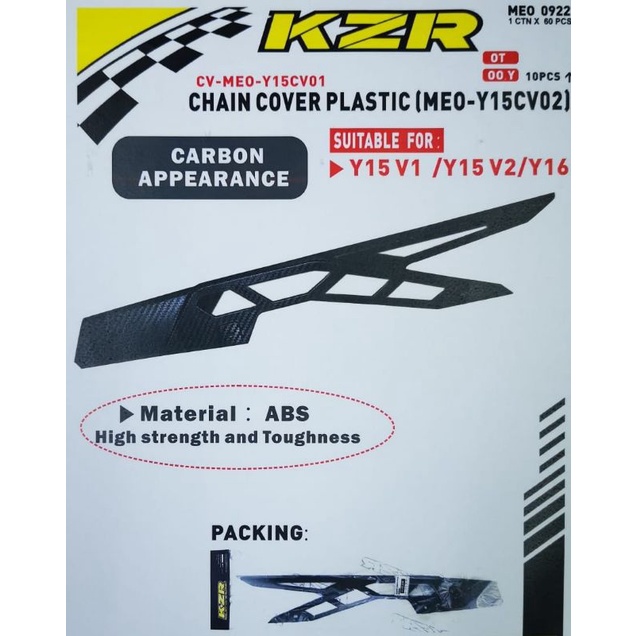 Y15ZR Y15 V1 V2 Y16ZR Y16 CHAIN COVER KOZI KZR ORIGINAL PVC Carbon
