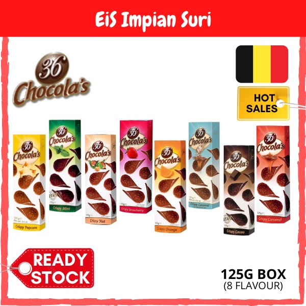 Hamlet 36 Chocolas Crispy Assorted 125g Chocolate Caramel Sea Saltstrawberryorangemint 9418