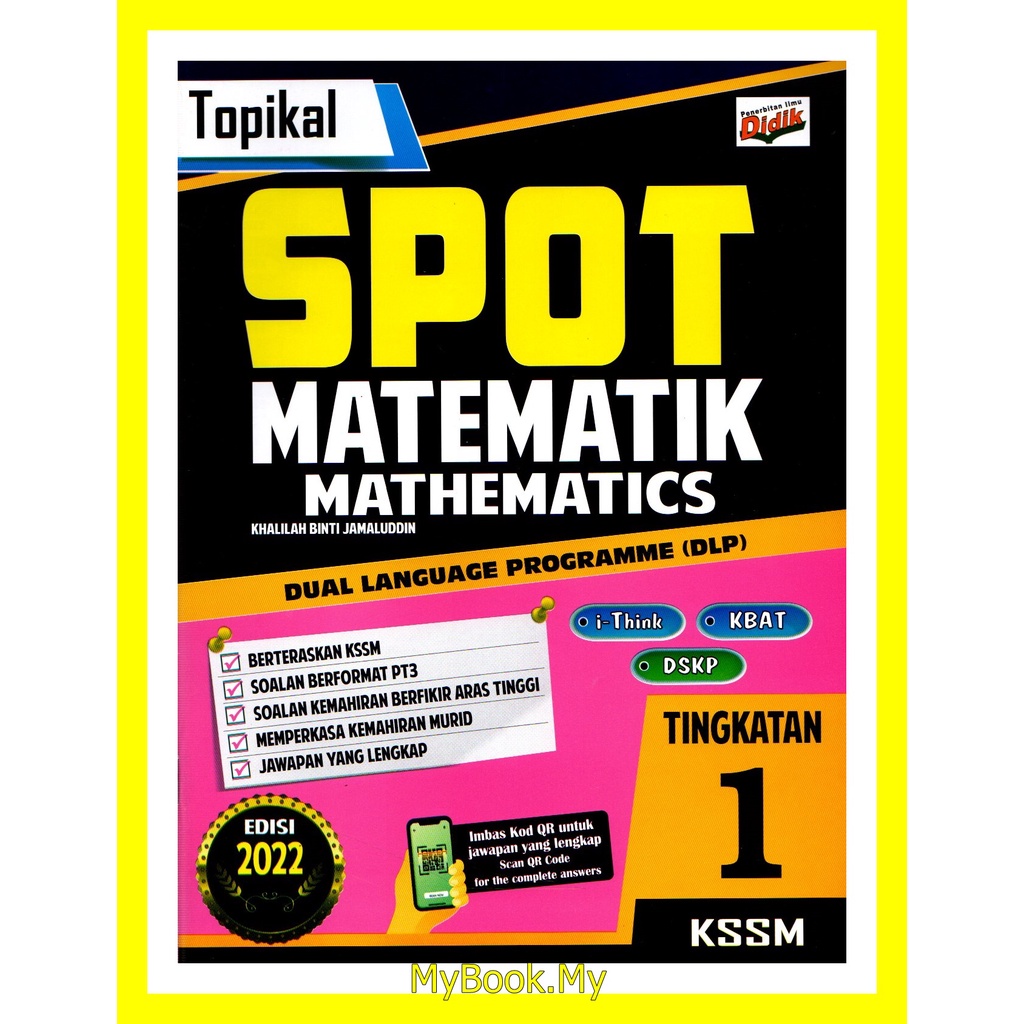 MyB Buku Latihan : Topikal Spot Matematik/Mathematics Tingkatan 1 ...