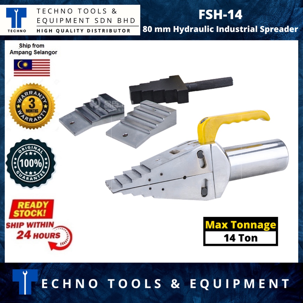 Ready Stock 14 Ton Hydraulic Flange Spreader Head 1/4 31/4 Pipe Tool