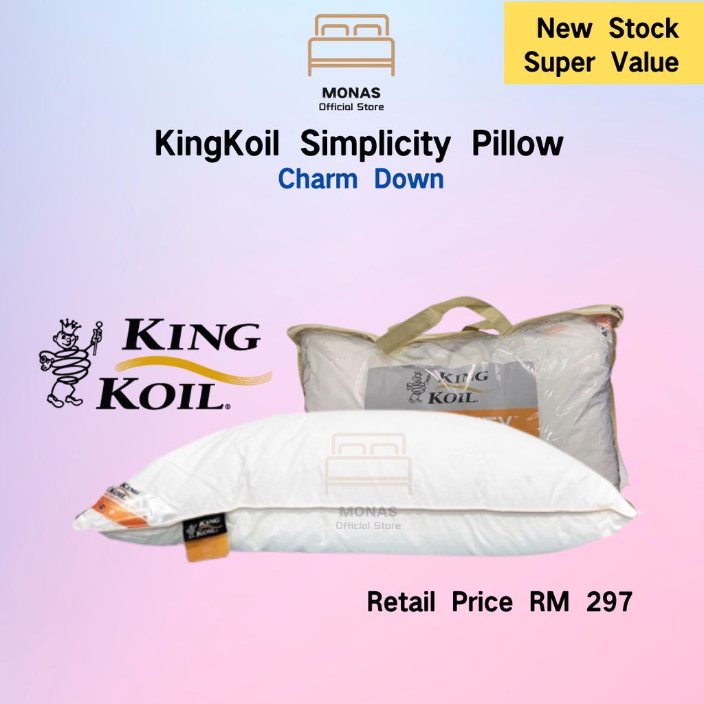 King koil pillow outlet size