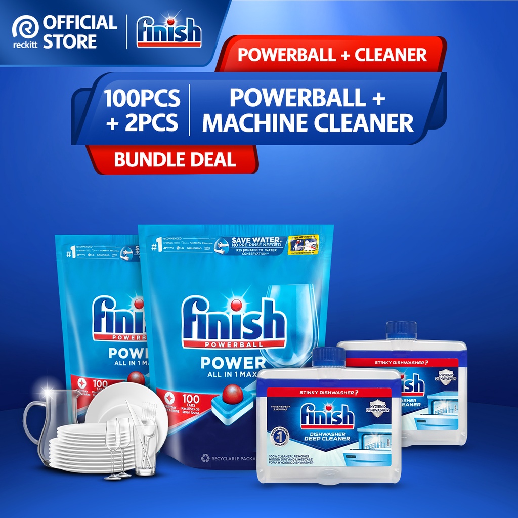 Finish 6 Months Supply Dishwasher Cleaning Kit (100x2pcs + 2 Machine