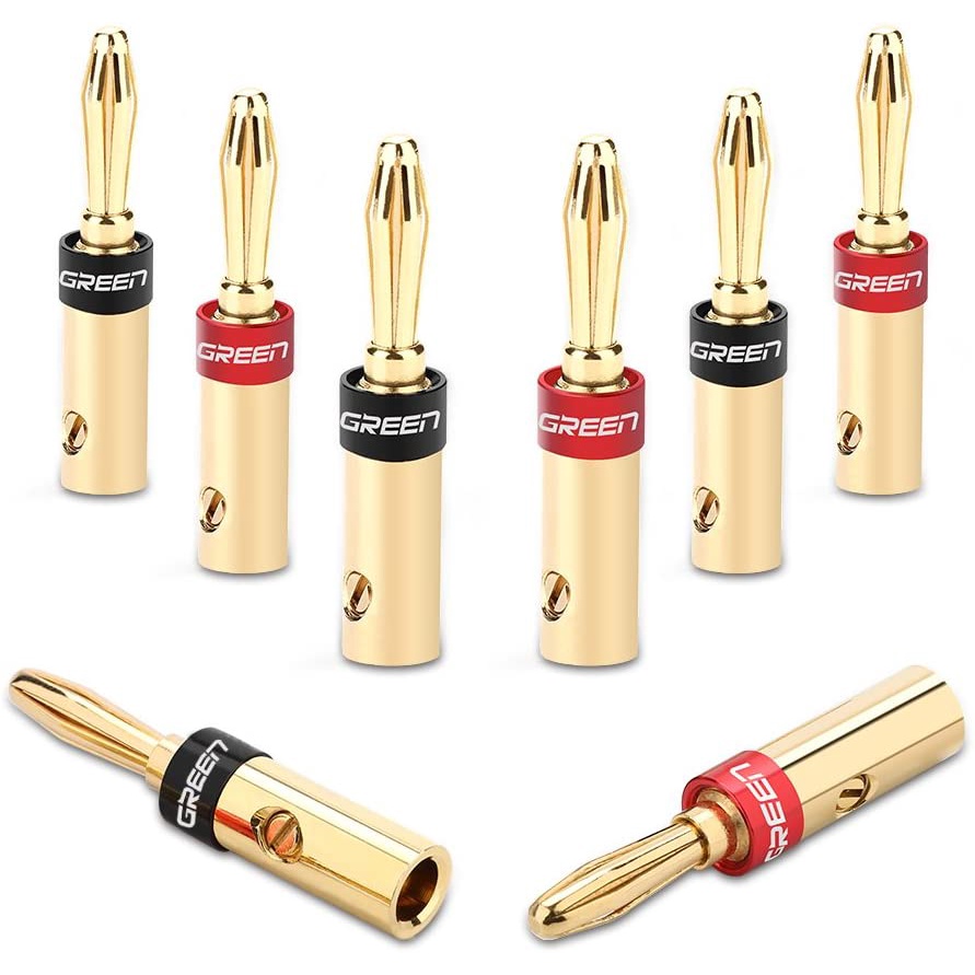 UGREEN Banana Plugs, 24K Gold Plated 2pcs 1 Pair Banana Plug Closed