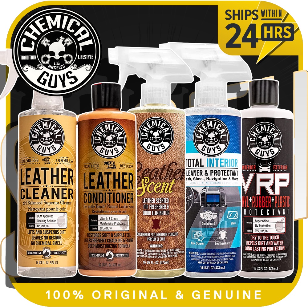 Chemical Guys Leather Cleaner Conditioner Leather Scent Interior