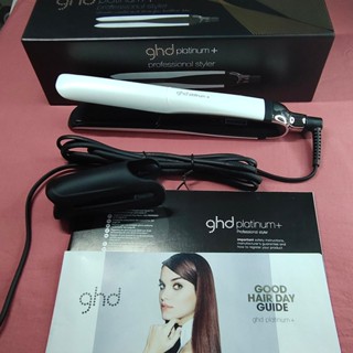 ghd Platinum™ + Straightener - White - UK Plug