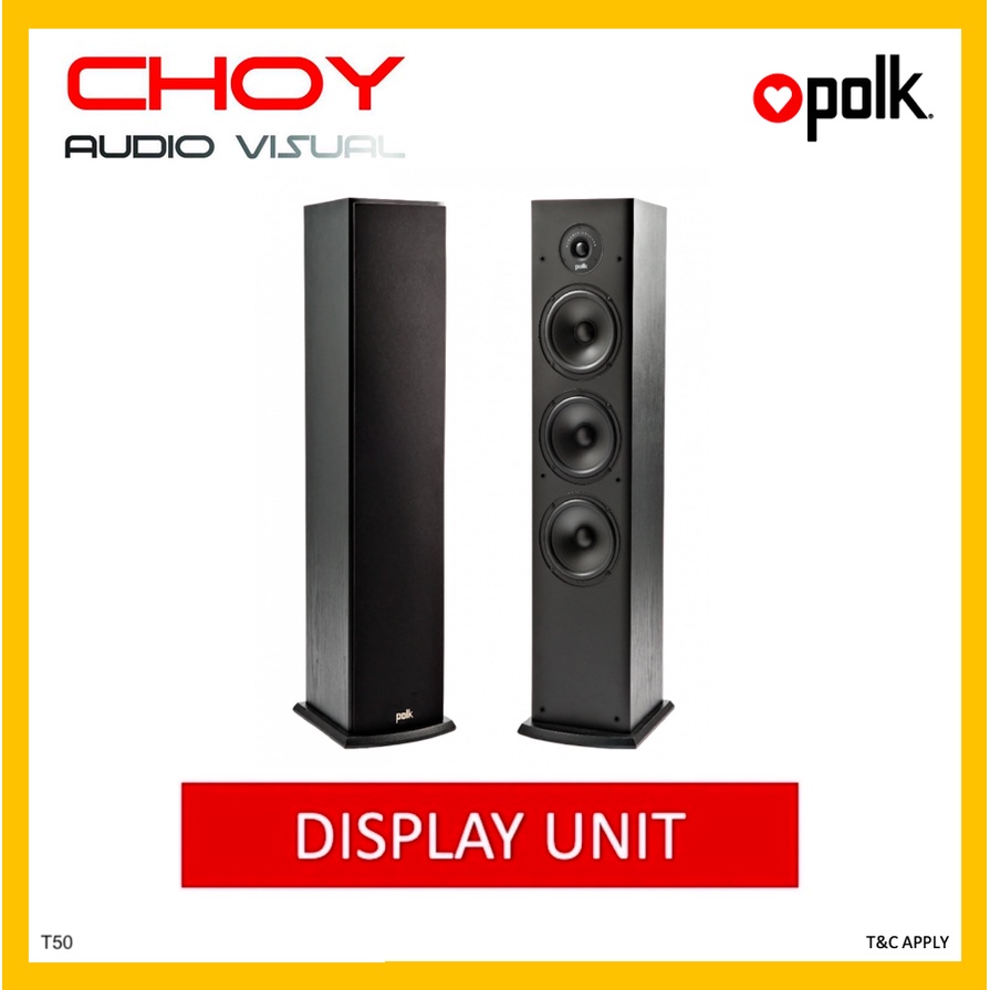 Polk Audio T50 Floorstanding Speakers Pair (Display Unit) Shopee