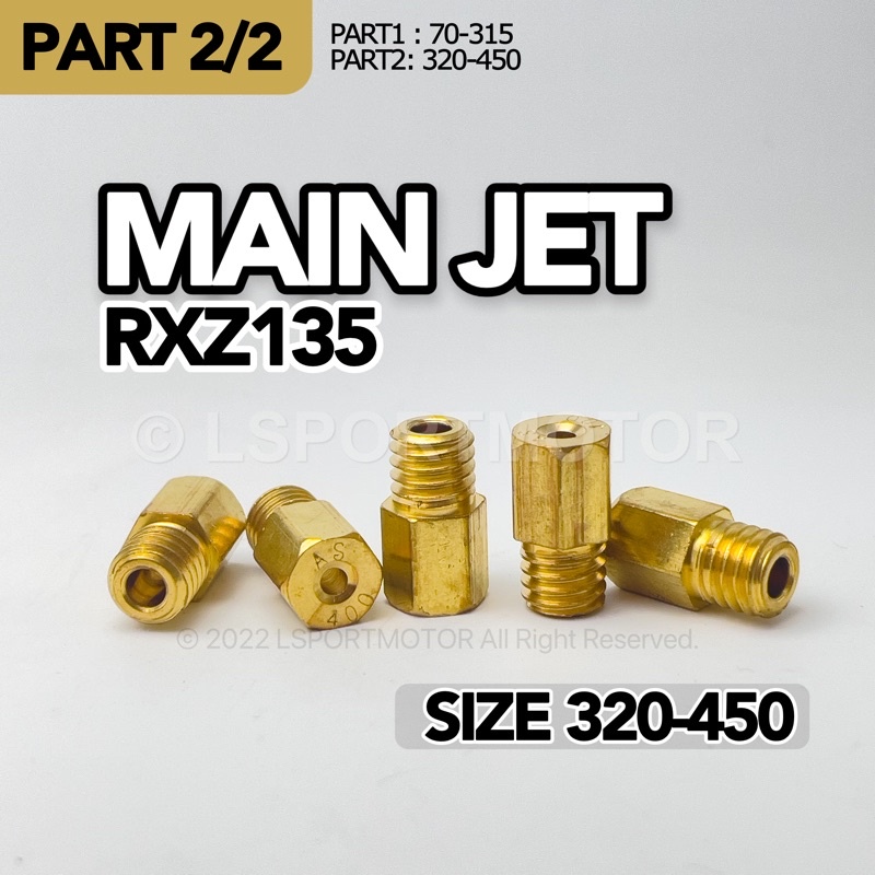 1PC 🔥 YAMAHA RXZ135 MAIN JET (SIZE 320 - 450 ) FOR CARB CARBURETOR RXZ ...