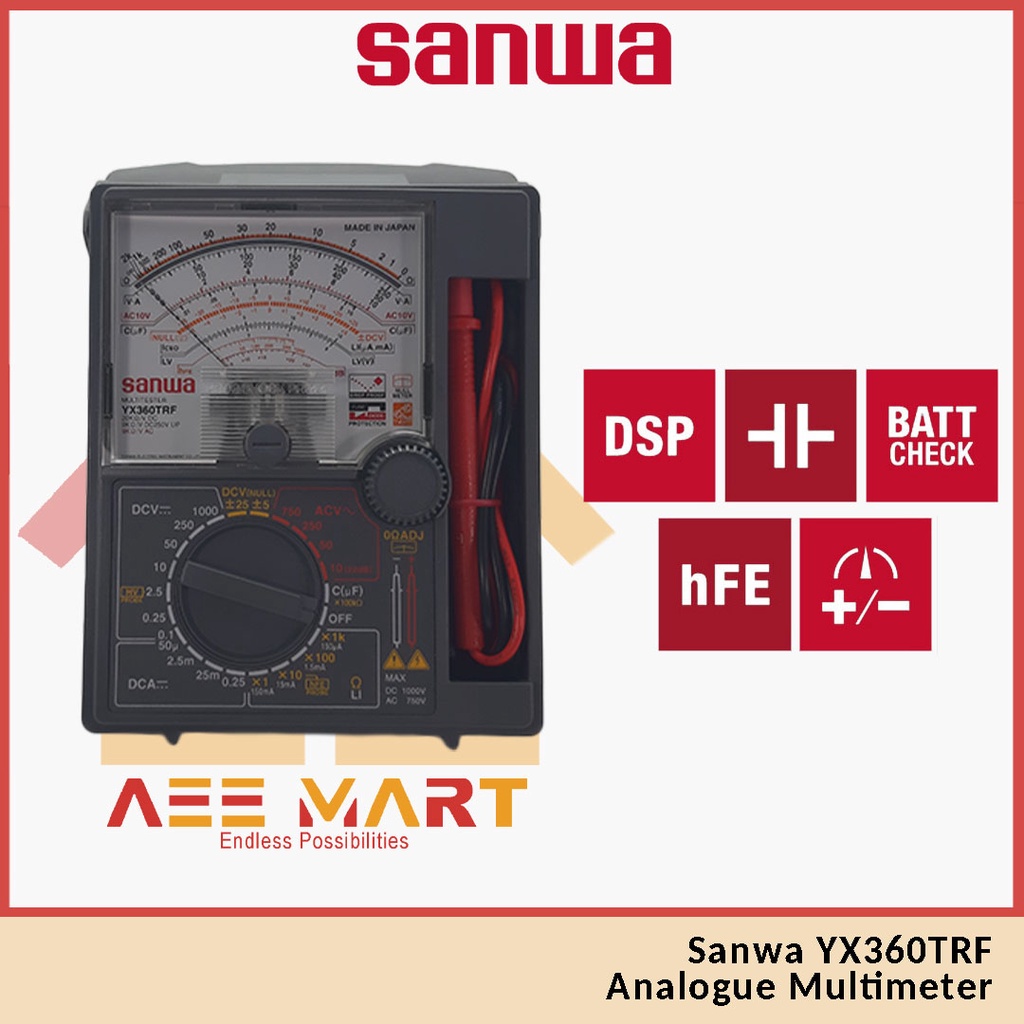(Original) Sanwa YX360TRF Analog / Analogue Multimeter Shopee Malaysia