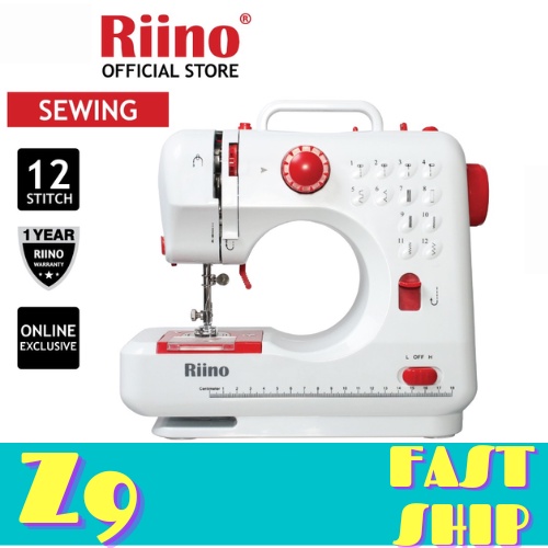 Riino Sewing Machine Portable Handheld Dual Speed 12 Stitch Patterns