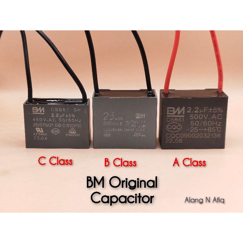 BM 2.2uf High Quality Original Ceiling Fan Capasitor / Kapasitor Kipas