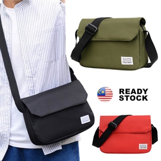 Outdoor Casual Fashion Men Sling Bag PU Leather Shoulder Messenger Bag Beg  Silang Lelaki Perempuan (SL-076)