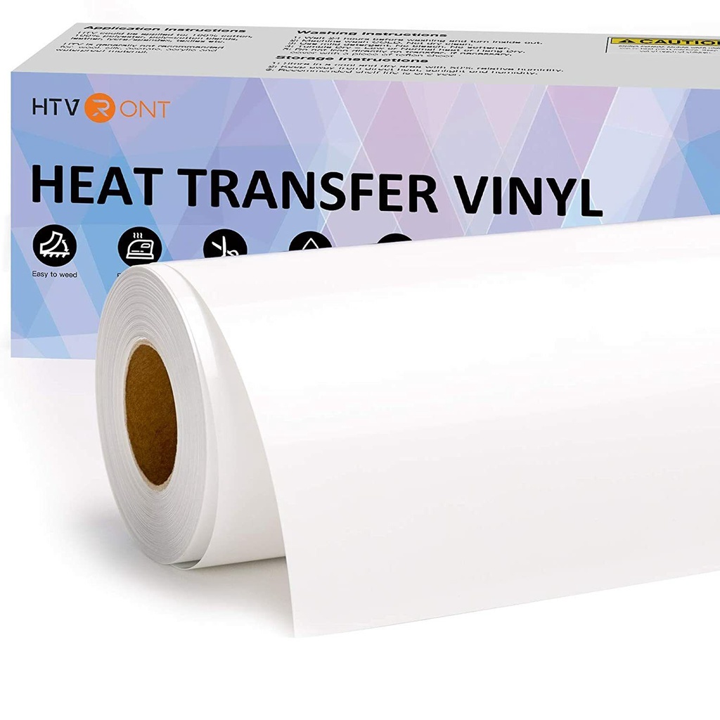 HTVRONT 12''x50ft Heat Transfer Vinyl Roll HTV Iron On Heat Transfer
